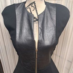 Ted Baker Black Dress with leather details
